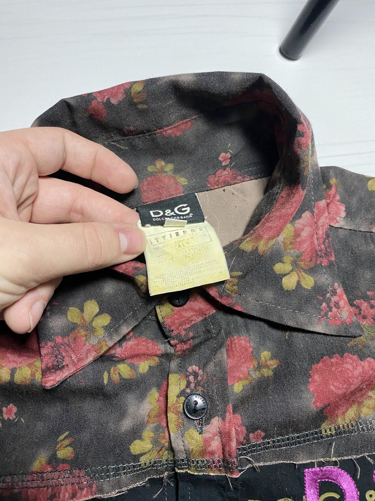 Dolce & Gabbana × Vintage Vintage Dolce & Gabbana floral y2k button up shirt Size M / US 6-8 / IT 42-44 - 4 Thumbnail