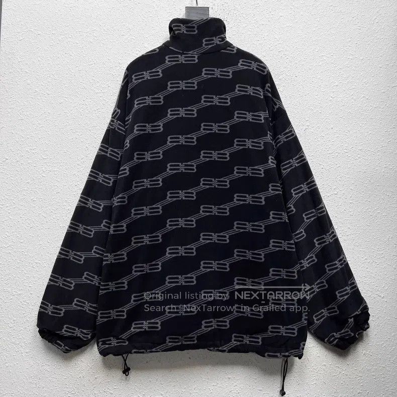 Balenciaga Balenciaga Double B Full Print Woolen Cotton Coat Jacket Size US S / EU 44-46 / 1 - 2 Thumbnail