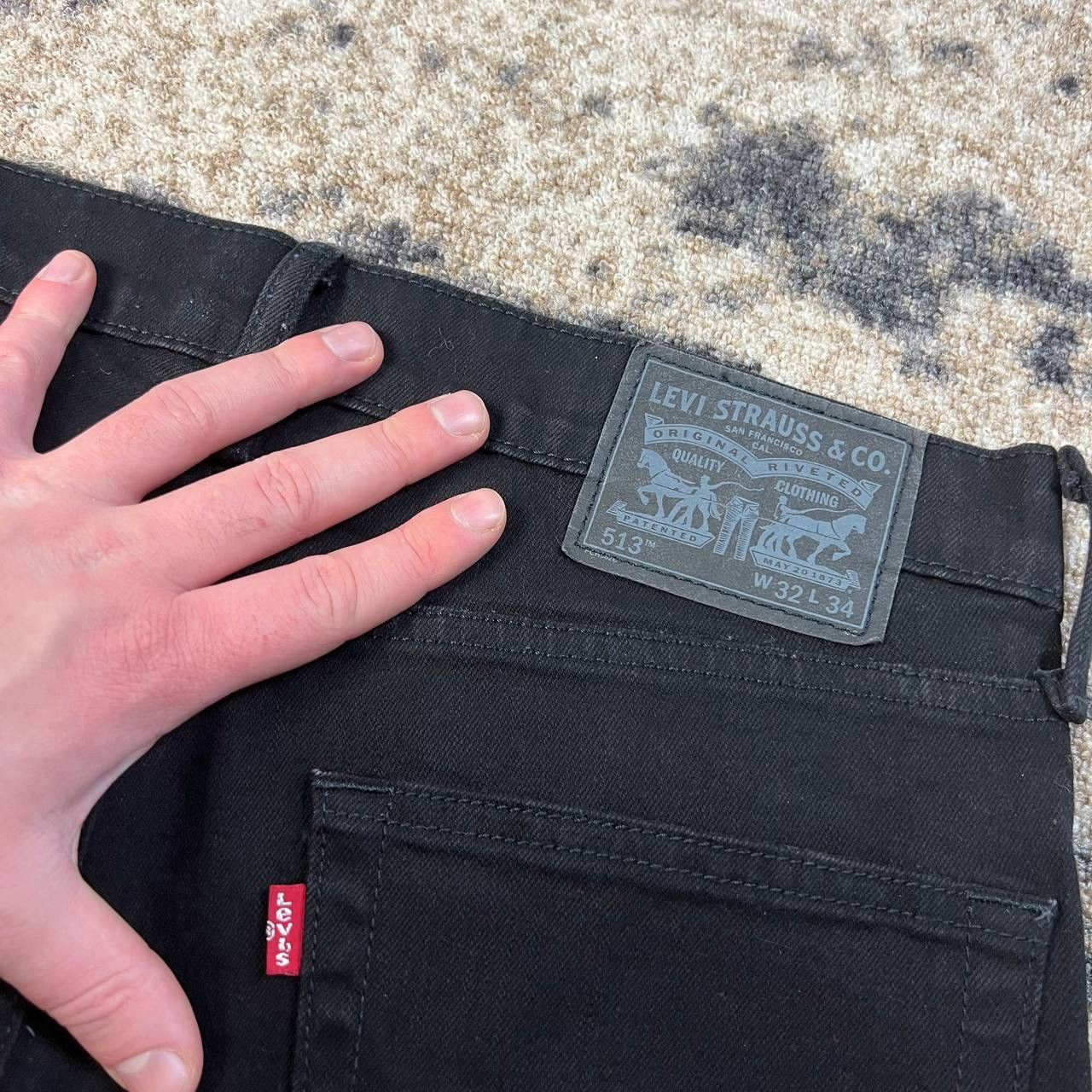 Levi's 513 Levis Vintage Y2K Black Denim Jeans Streetwear Style Size US 32 / EU 48 - 5 Thumbnail