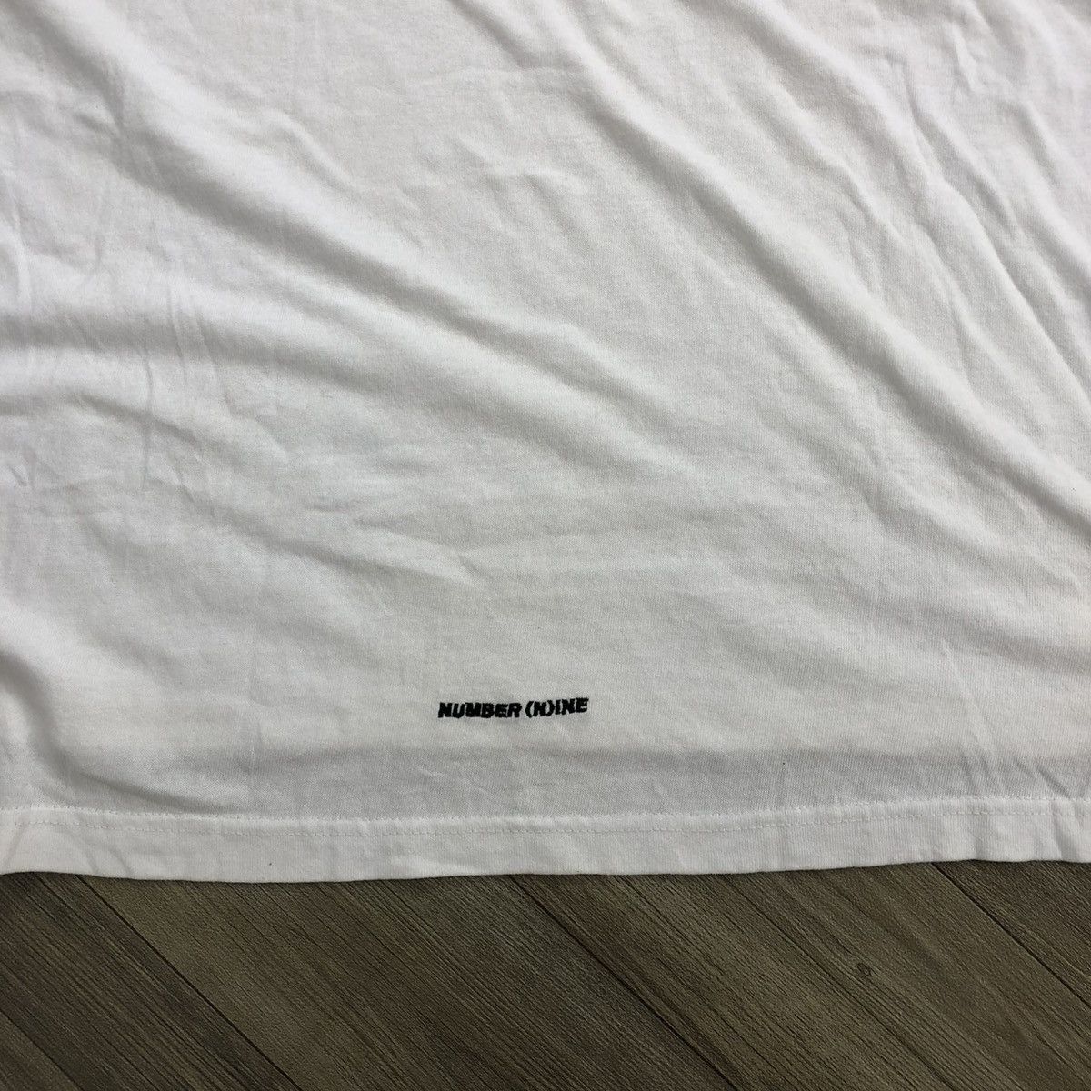Japanese Brand × Number (N)ine × Takahiromiyashita The Soloist. Vintage Number (N)ine Denim Spell Out White Tee Size US M / EU 48-50 / 2 - 13 Thumbnail