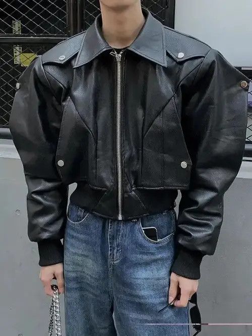Japanese Brand PU Leather Jacket Coat Streetwear Zipper Size US L / EU 52-54 / 3 - 6 Thumbnail