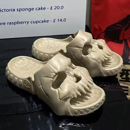 Designer × Japanese Brand Skull slippers Size US 9.5 / EU 42-43 - 1 Thumbnail