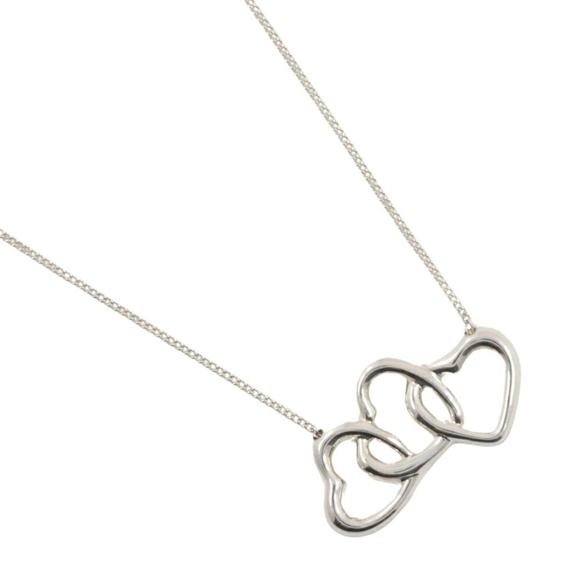 Tiffany & Co. Tiffany TIFFANY&Co. Triple heart necklace Silver 925 Approx. 3.4g Ladies Size ONE SIZE - 1 Thumbnail