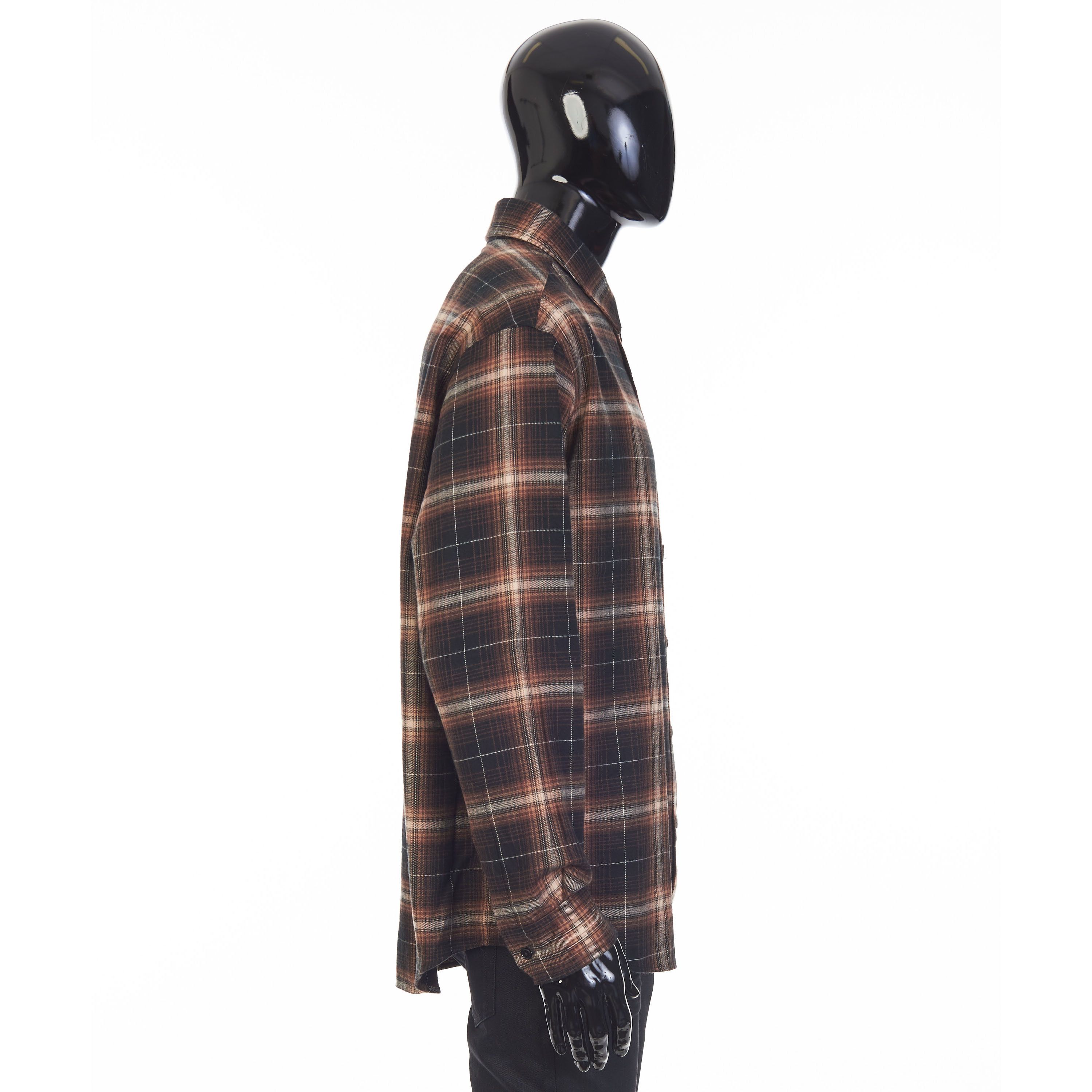 Celine Oversized Lumberjack Shirt In Cotton Checks Size 41 Size US L / EU 52-54 / 3 - 7 Thumbnail