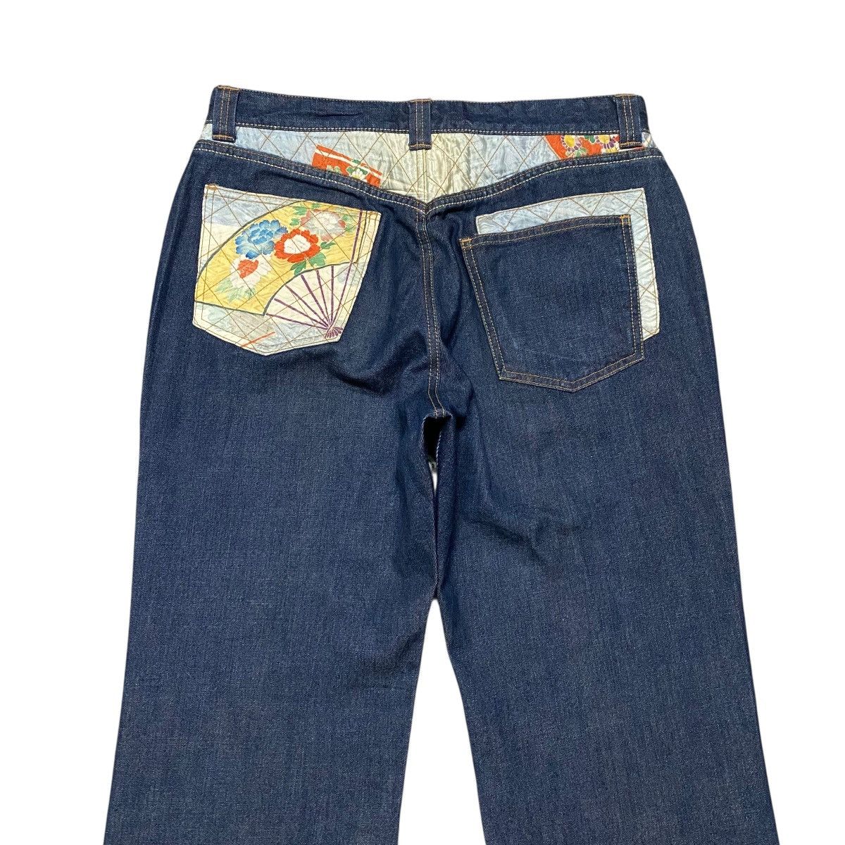 Karakuri Tamashii WAGARAYA Japan Motive Denim Jeans Size US 34 / EU 50 - 10 Thumbnail