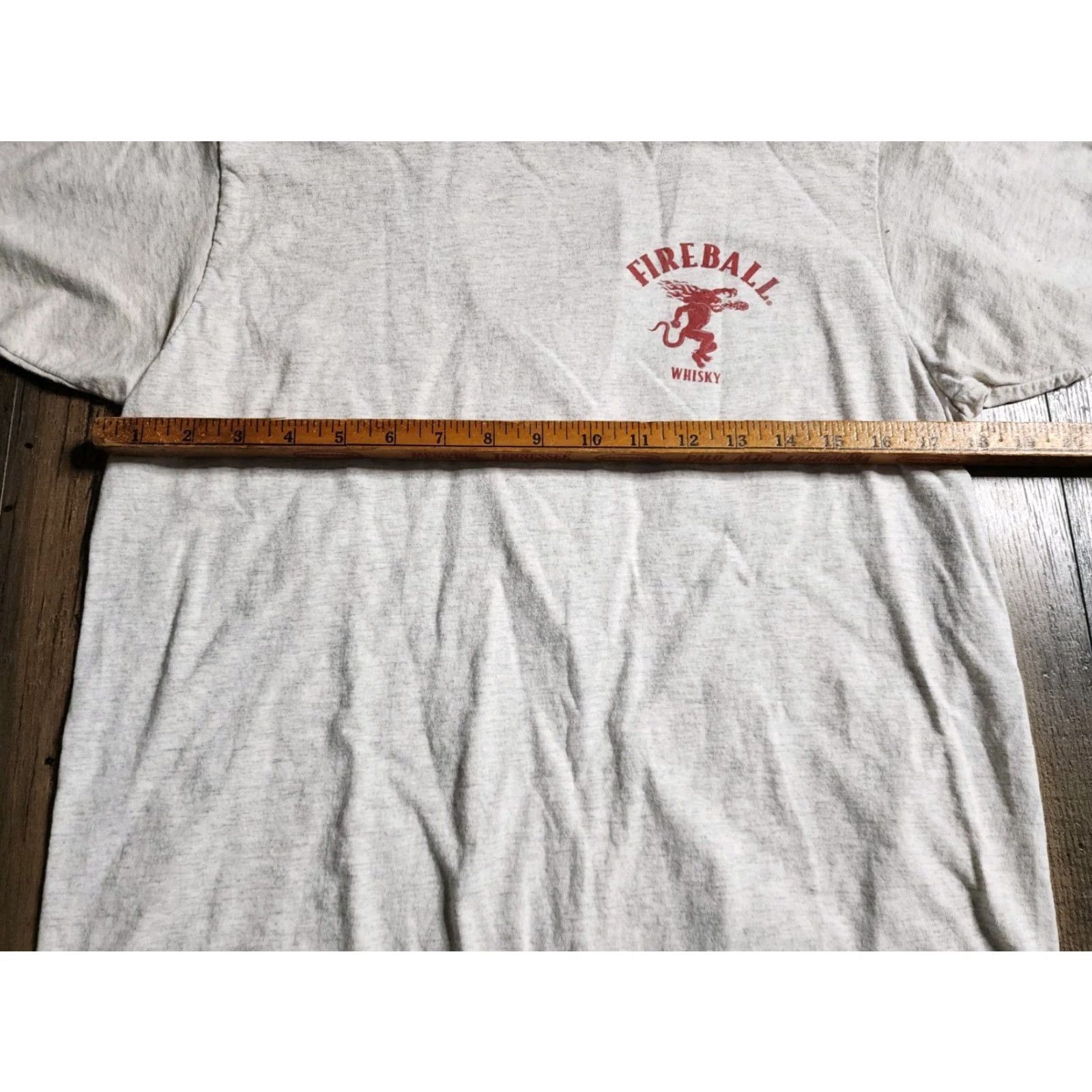 Doublet Fireball Adult M T-Shirt Double-Sided Short Sleeve Crew Neck Gray Cotton Distressed Vintage No Size US M / EU 48-50 / 2 - 6 Thumbnail