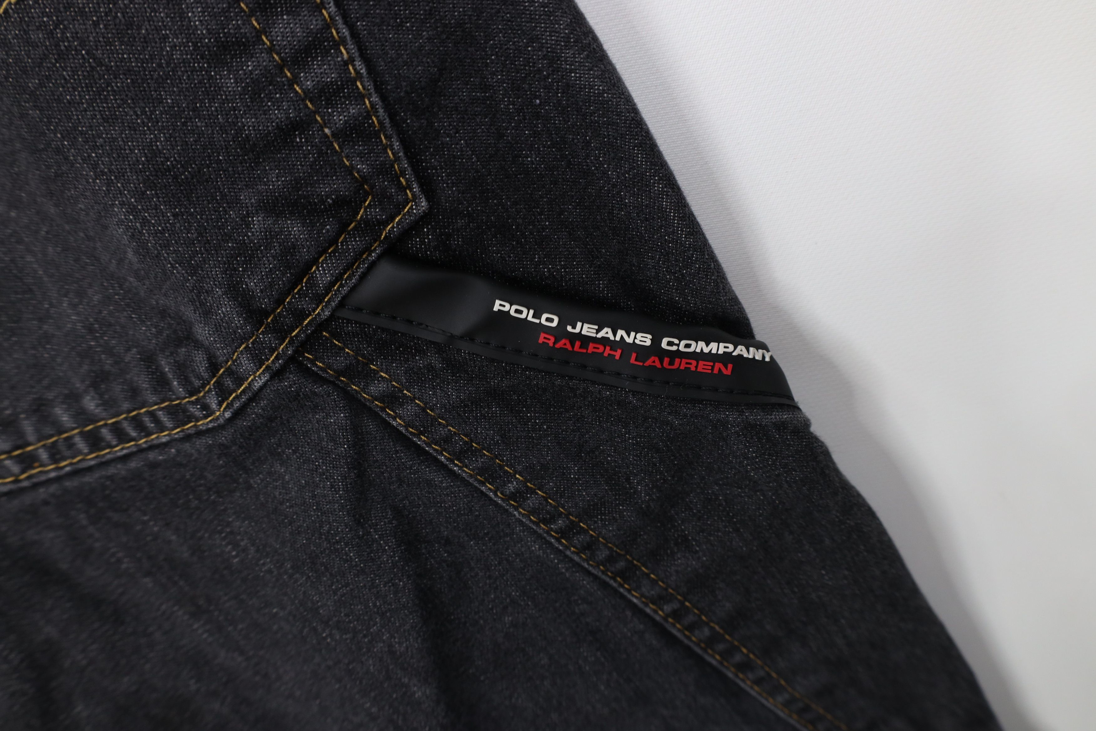 Ralph Lauren Vintage 90s Ralph Lauren Wide Leg Carpenter Jeans Black Size US 34 / EU 50 - 14 Thumbnail