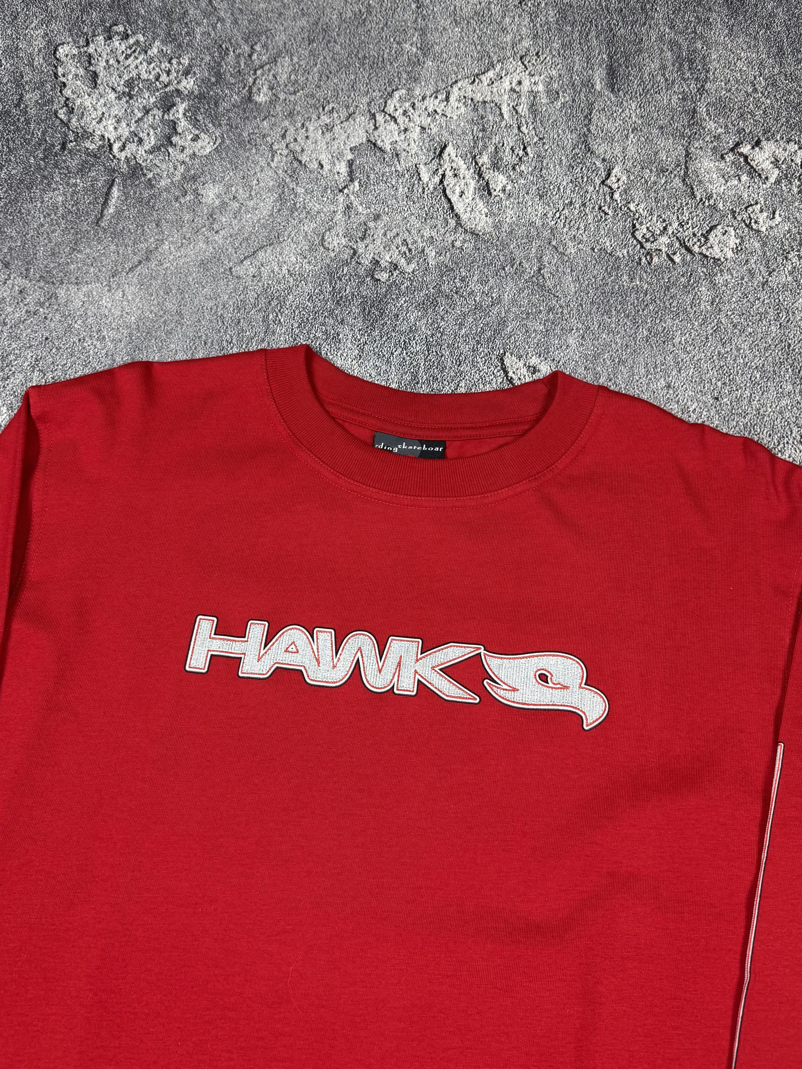 Tony Hawk Vintage 2000s Tony Hawk Red Skater Longsleeve Y2K Size US M / EU 48-50 / 2 - 3 Thumbnail