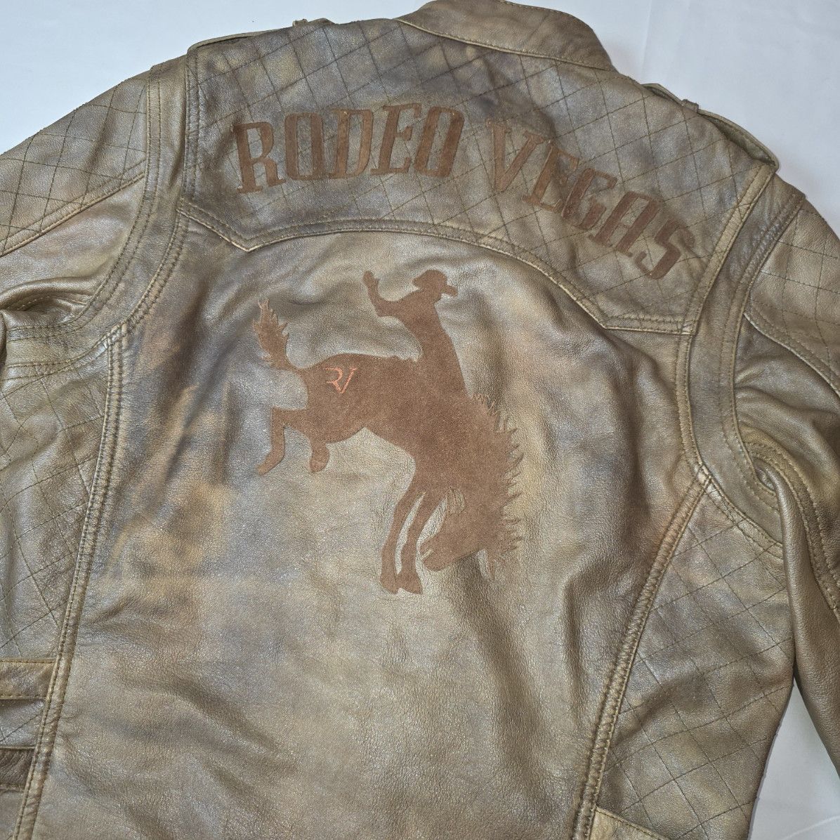 Other Rodeo Vegas Distressed Leather Western Moto Jacket Size US M / EU 48-50 / 2 - 1 Thumbnail