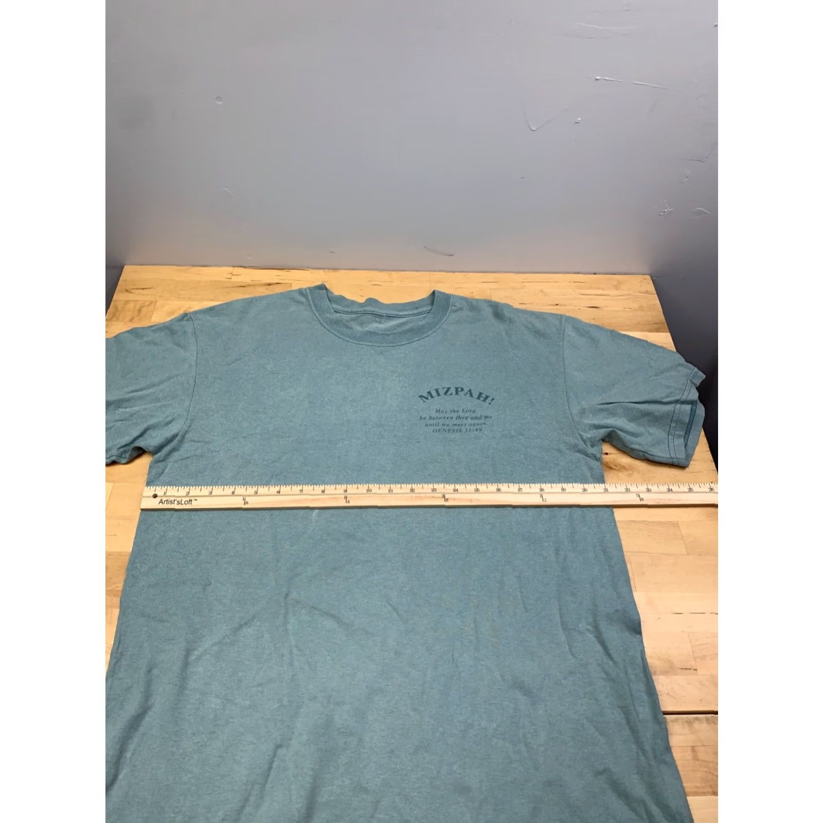Vintage VINTAGE Mizpah! Jesus Shirt L Green The Man in the Middle Changed by His Glory Shirt Mens Green Jesus Religion Christian 90s Size US L / EU 52-54 / 3 - 6 Thumbnail