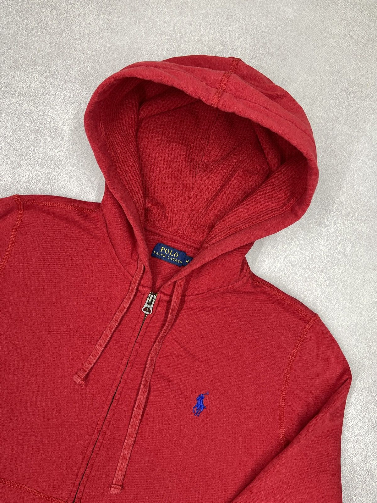Polo Ralph Lauren Womens Polo Ralph Lauren Red Zip Hoodie Y2K Rugby Size M Size M / US 6-8 / IT 42-44 - 4 Thumbnail