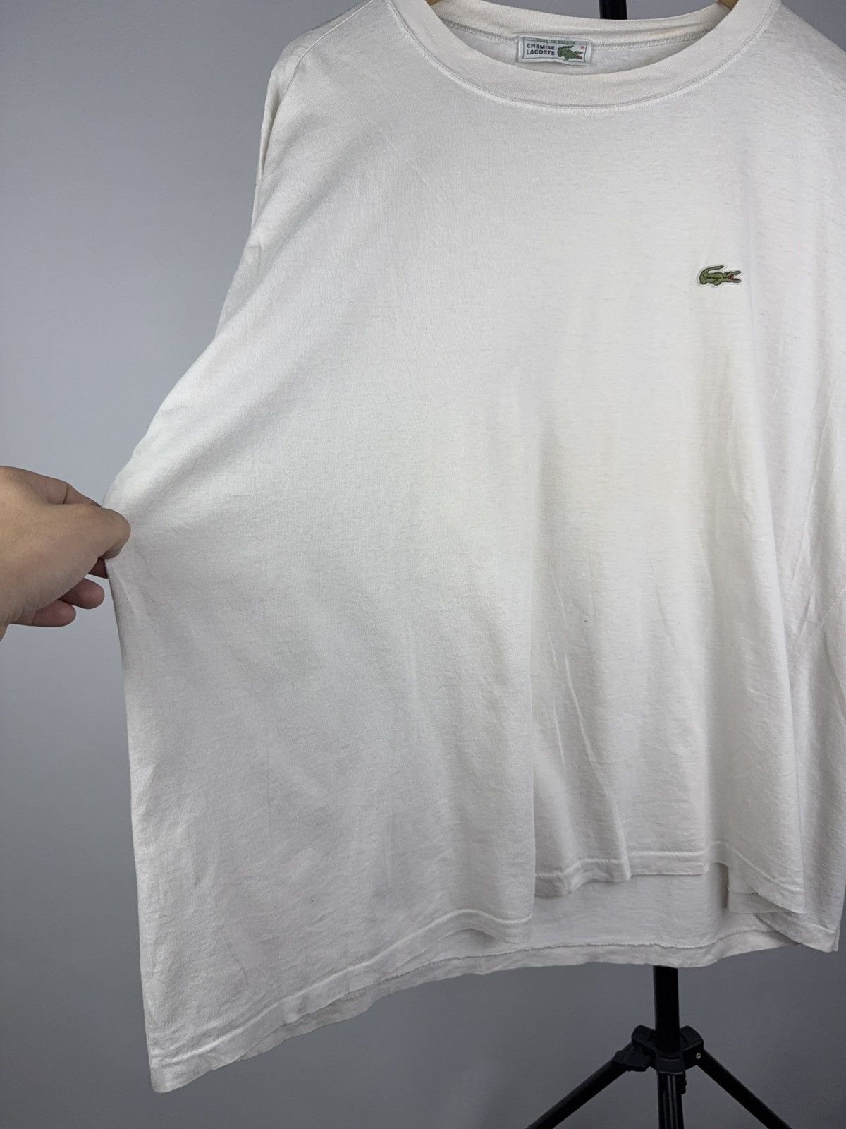 Lacoste Vintage 80s Retro Basic Lacoste France Single Stitch Tee Size US L / EU 52-54 / 3 - 5 Thumbnail