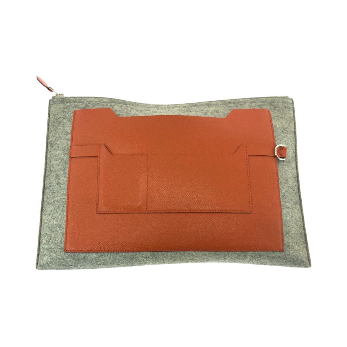 Hermes Hermes Hermes Tout Doux 37 Felt/Veau Epsom Clutch Bag Natural Material Clutch Bag Stamp T DUTY FREE for USA Size ONE SIZE - 1 Thumbnail