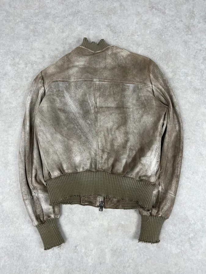 Giorgio Brato 2000s Giorgio Brato Beige Suede Washed Bomber Jacket Size S / US 4 / IT 40 - 6 Thumbnail