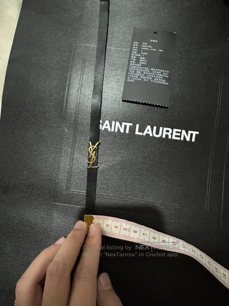 Saint Laurent Paris Saint Laurent Paris Black and Gold Dual-Ring Leather Brace Size ONE SIZE - 7 Thumbnail