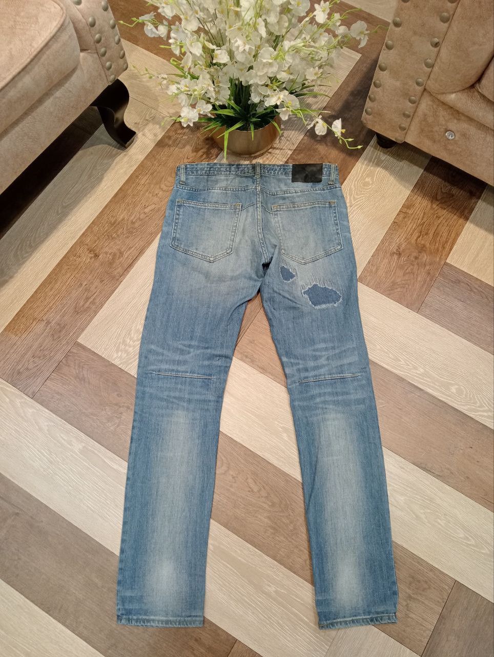 NANO universe × Number (N)ine NUMBER NINE JAPAN X NANO UNIVERSE BLUE DISTRESSED JEANS Size US 32 / EU 48 - 12 Thumbnail