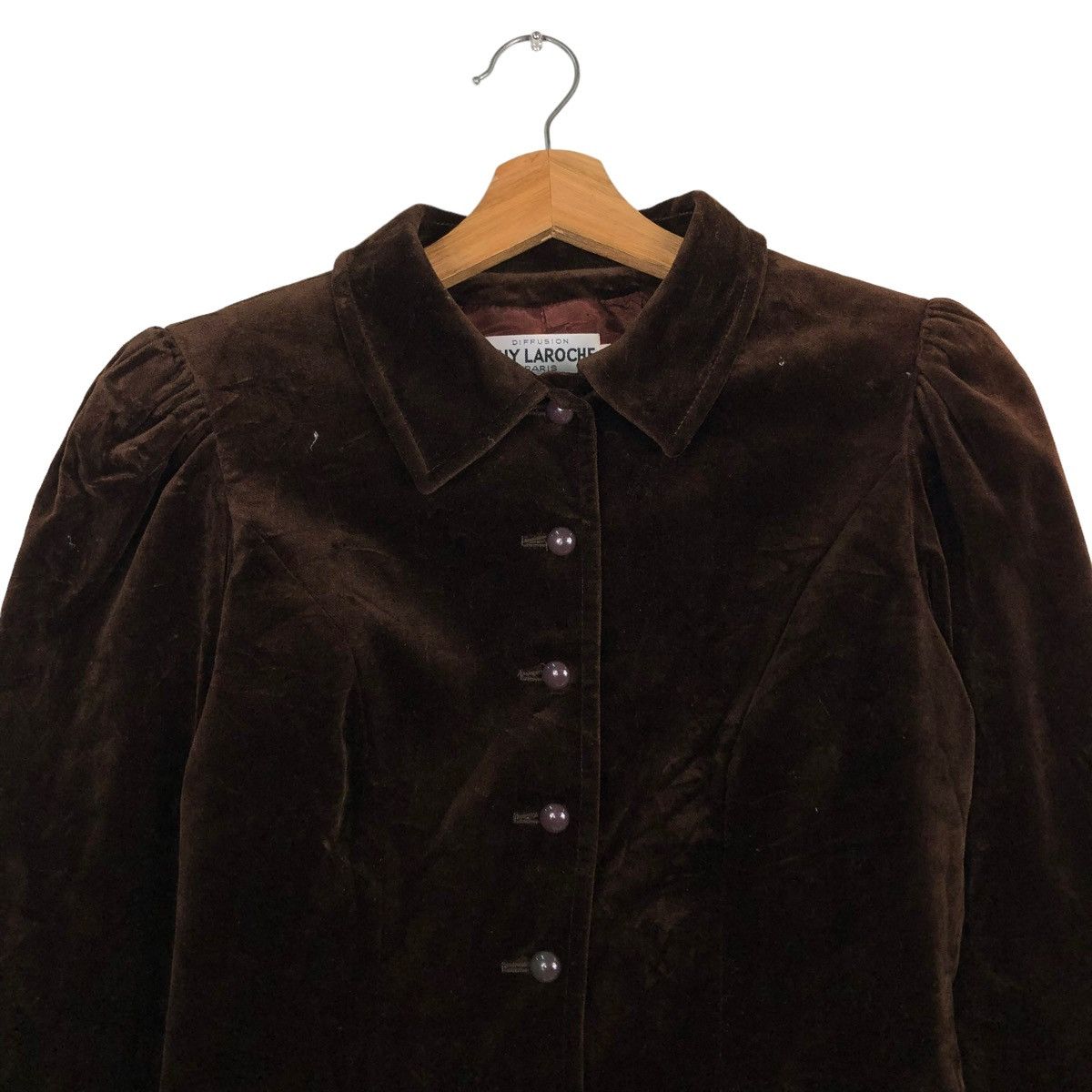 Vintage 🔥VINTAGE CROPPED VELVET JACKET DIFFUSION GUY LAROCHE PARIS Size XS / US 0-2 / IT 36-38 - 3 Thumbnail