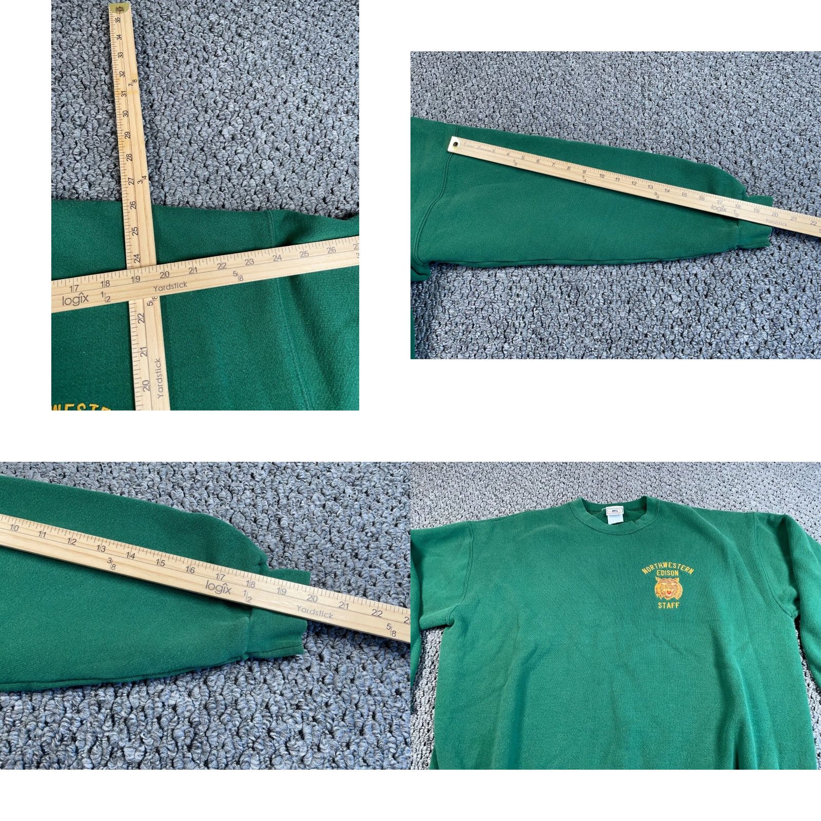 Lee VINTAGE Lee Flint Northwestern Edison Staff Sweatshirt Adults XL Green 50/50 Michigan 90s City Retro School Mens Size US XL / EU 56 / 4 - 8 Thumbnail