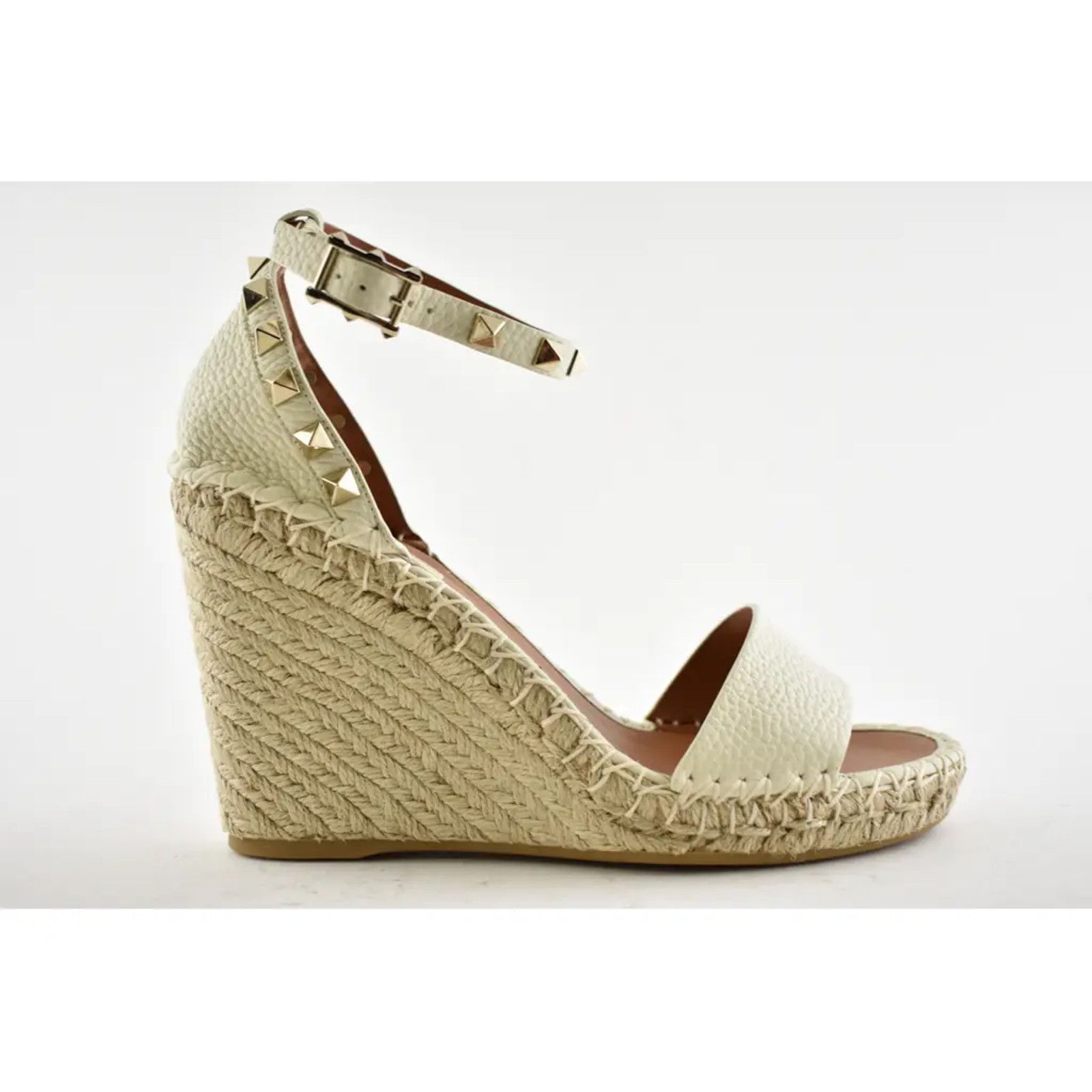 Valentino Rockstud Ankle Strap Platform Wedge Sandal Heel 41 Size US 11 / IT 41 - 2 Thumbnail