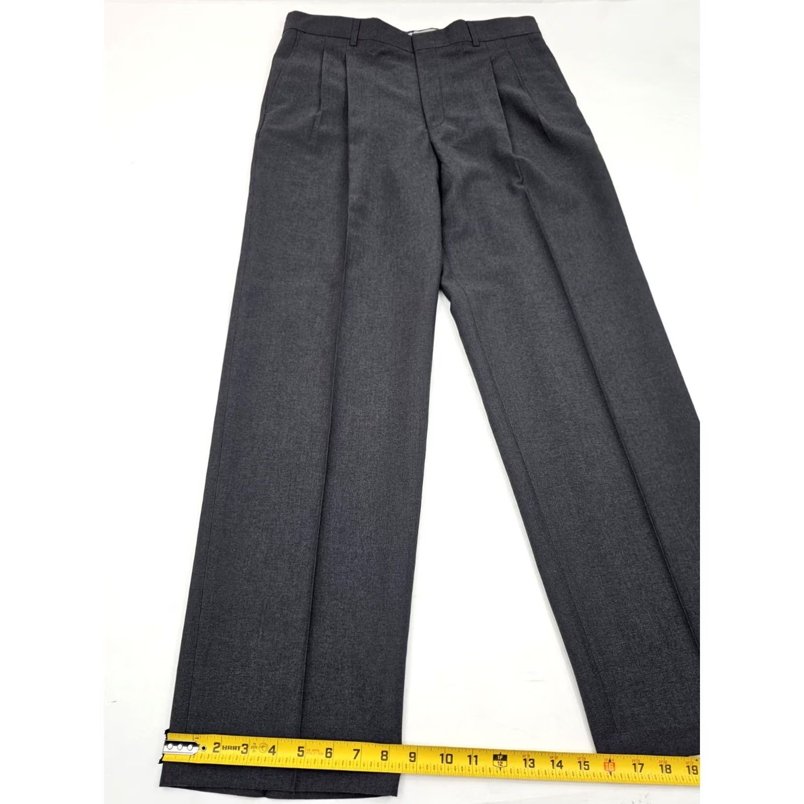 Levi's Vtg Levi's Travelers Wool Blend Pleated Dress Pants Men 35x31 Gray EUC - Casual, Formal, Travel, Dress Pants, Levi's, Vintage, 90s, Mens Size US 35 - 2 Thumbnail