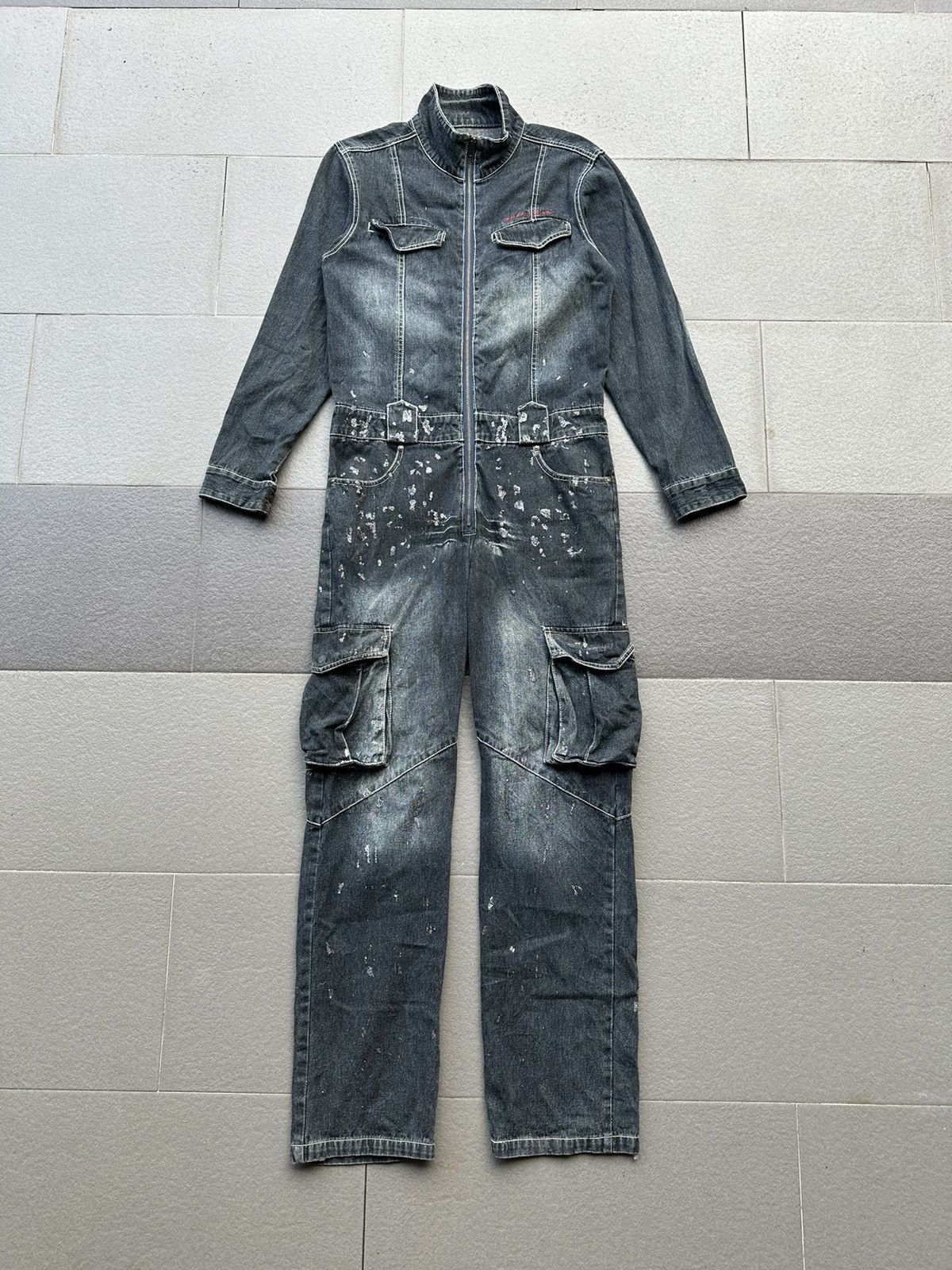 LOWBOX 2000s Lowbox American Work Style Denim Coveralls Size US 32 / EU 48 - 1 Thumbnail