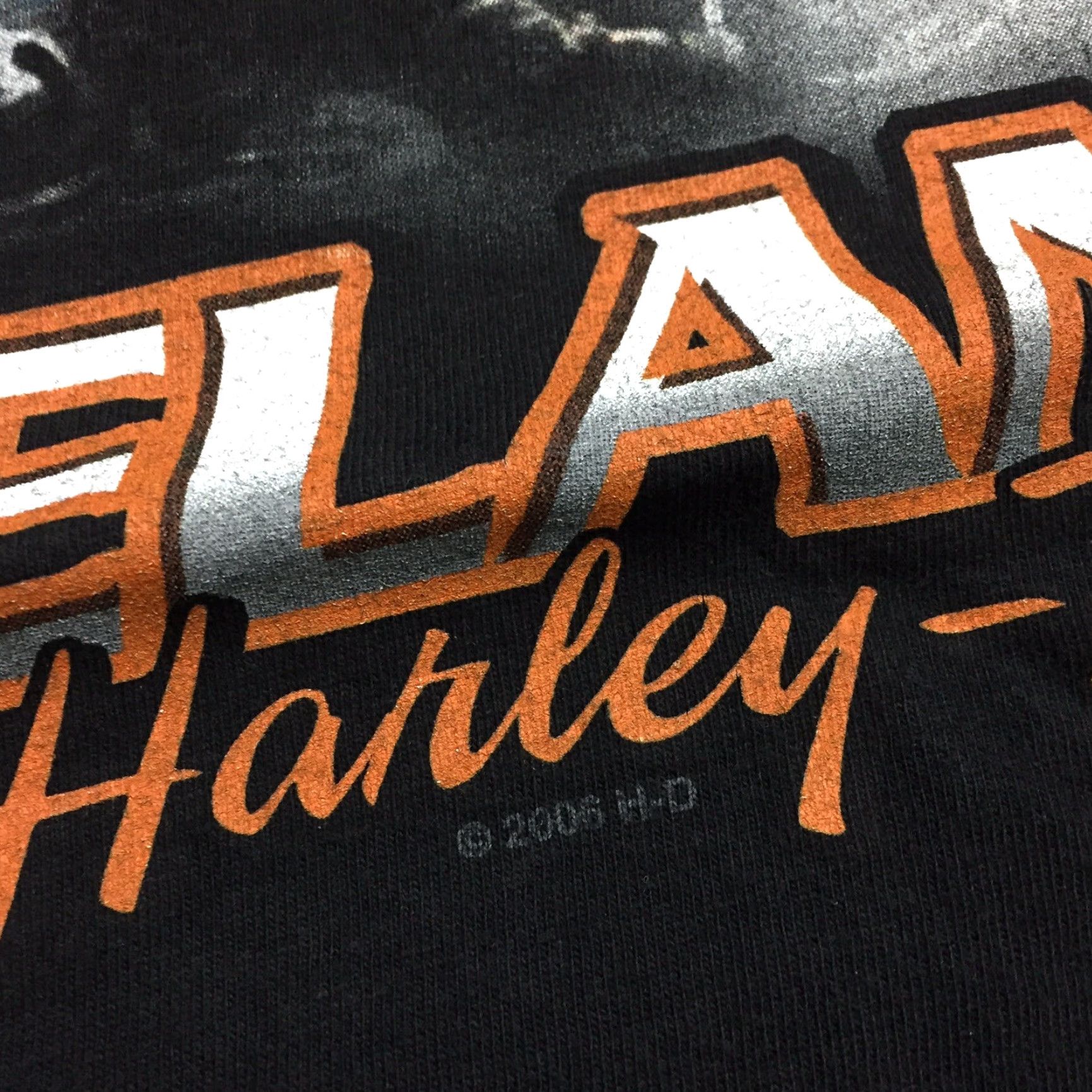 Harley Davidson Harley-Davidson Shirt Mens M Double-Sided Crew Neck USA Made In USA Black Cotton T-Shirt Size US M / EU 48-50 / 2 - 6 Thumbnail