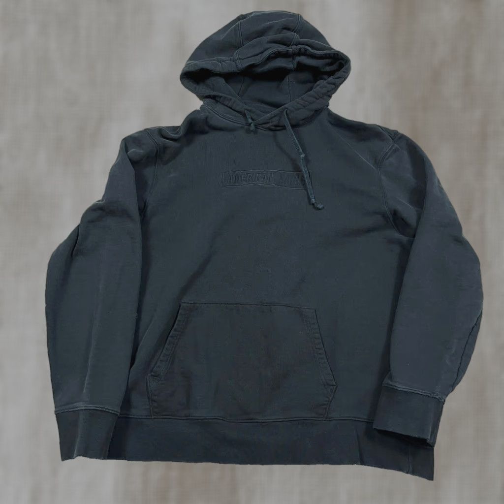 American Eagle Outfitters VINTAGE American Eagle Hoodie Men XL Black Sweatshirt Spellout Pullover Retro Heavy Size US XL / EU 56 / 4 - 1 Thumbnail