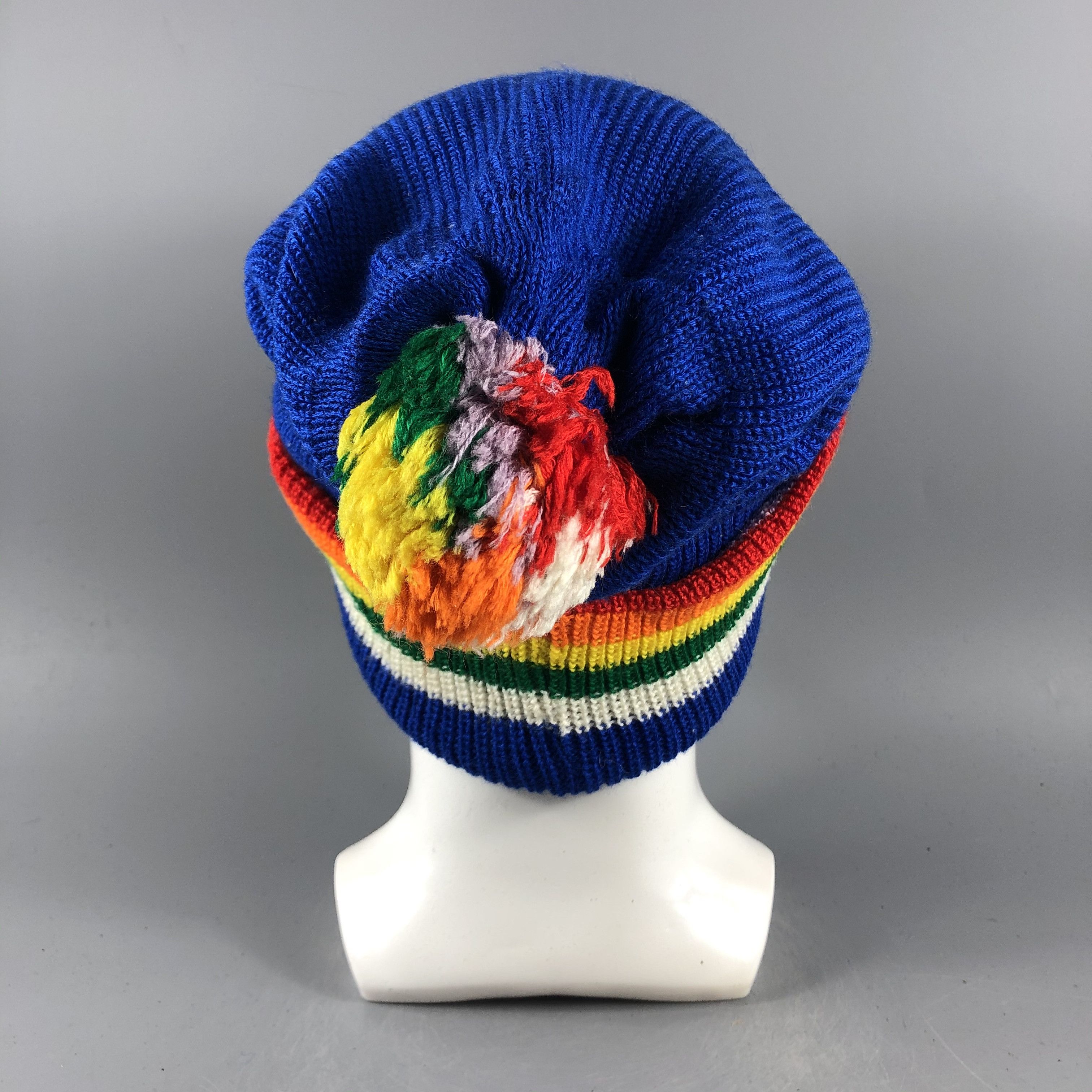 Japanese Brand × Vintage Rainbow Stripe Minimalist Beanie Snow Hat Snow Cap -D035 Size ONE SIZE - 3 Thumbnail