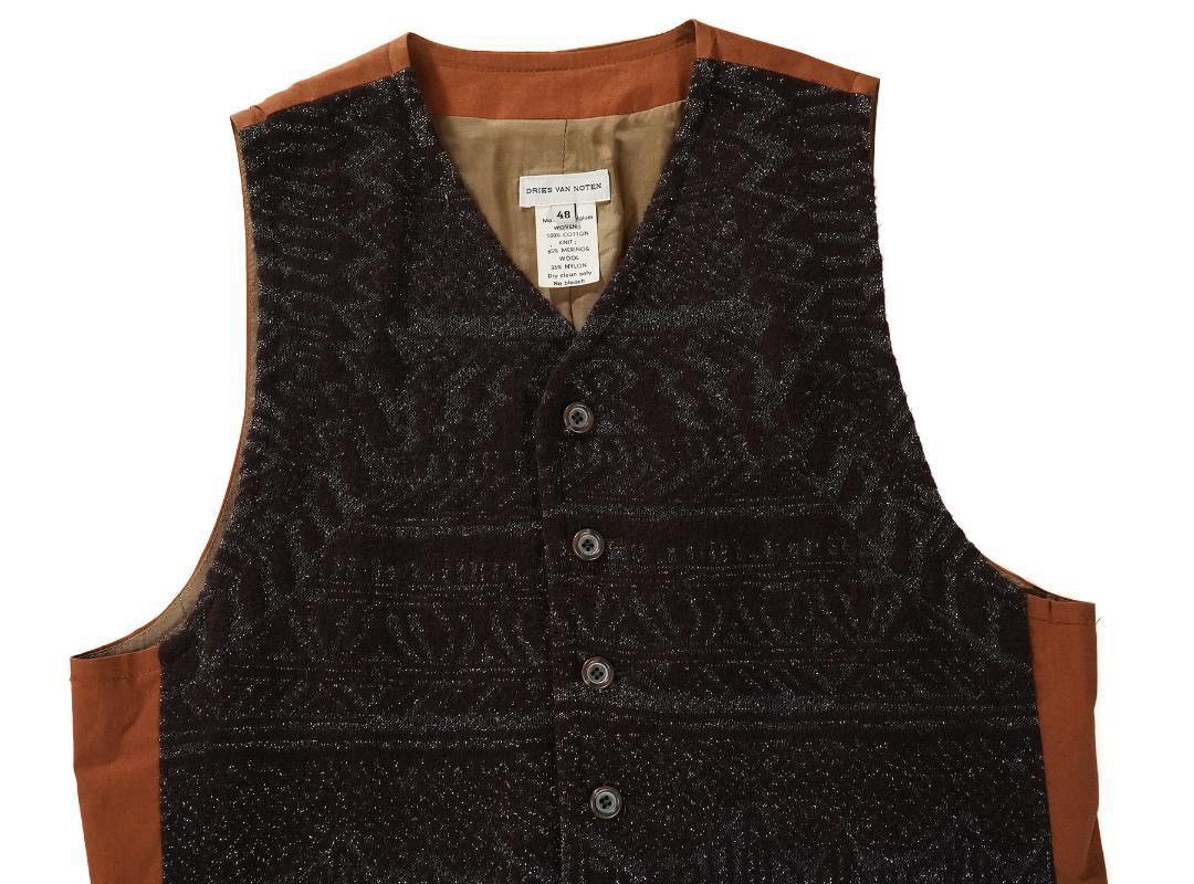 Dries Van Noten DRIES VAN NOTEN 1990s WOOL VEST Size US M / EU 48-50 / 2 - 4 Thumbnail