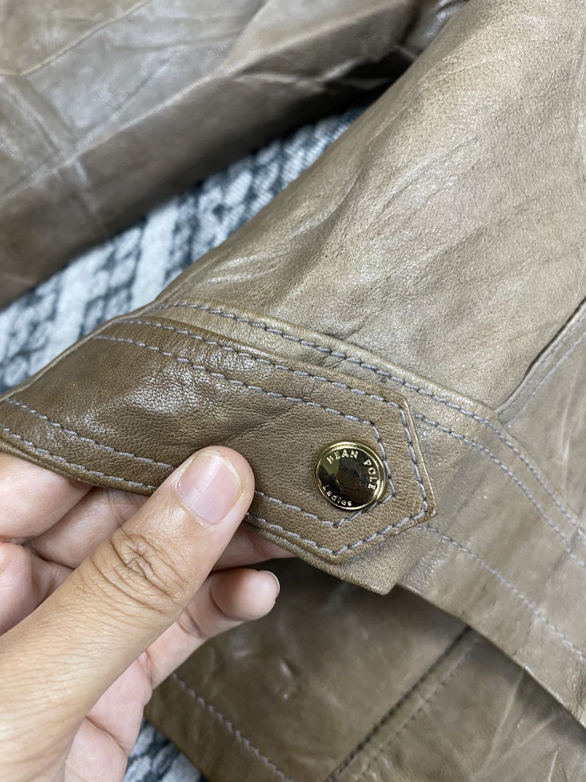BEANPOLE Vintage BEANPOLE Ladies Brown Leather Bikers Jacket Size S / US 4 / IT 40 - 9 Thumbnail
