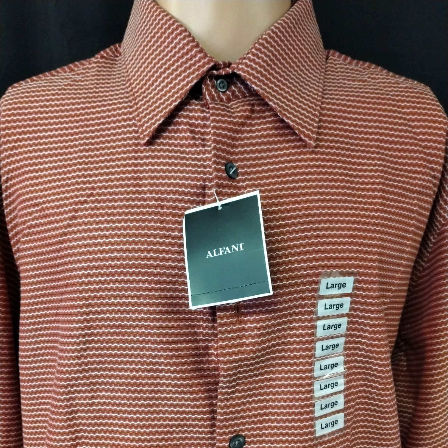 Alfani Alfani Men's Red Shirt/Button Up/Long Sleeve Sz L SKU 4016 Size US L / EU 52-54 / 3 - 3 Thumbnail