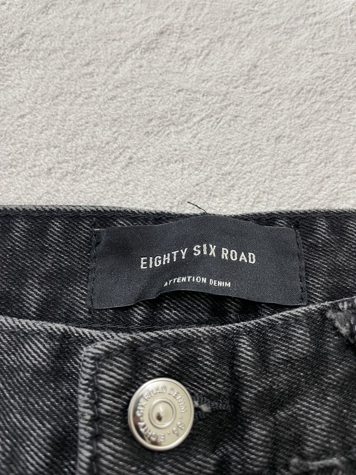 Japanese Brand 2000s Eight Six Black Jeans Wash Y2K Size US 31 - 9 Thumbnail