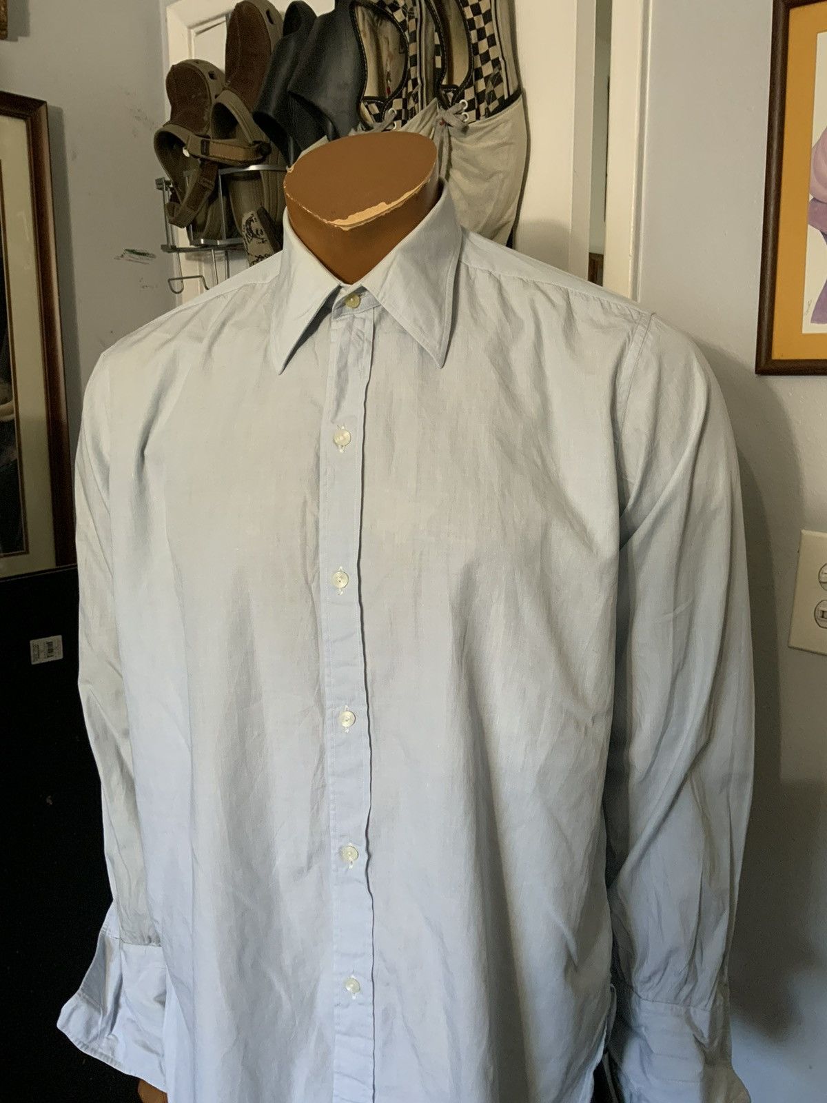 Vintage Vintage 60s 70s Madelios Paris Button Front Mens Dress Shirt Size US M / EU 48-50 / 2 - 12 Thumbnail