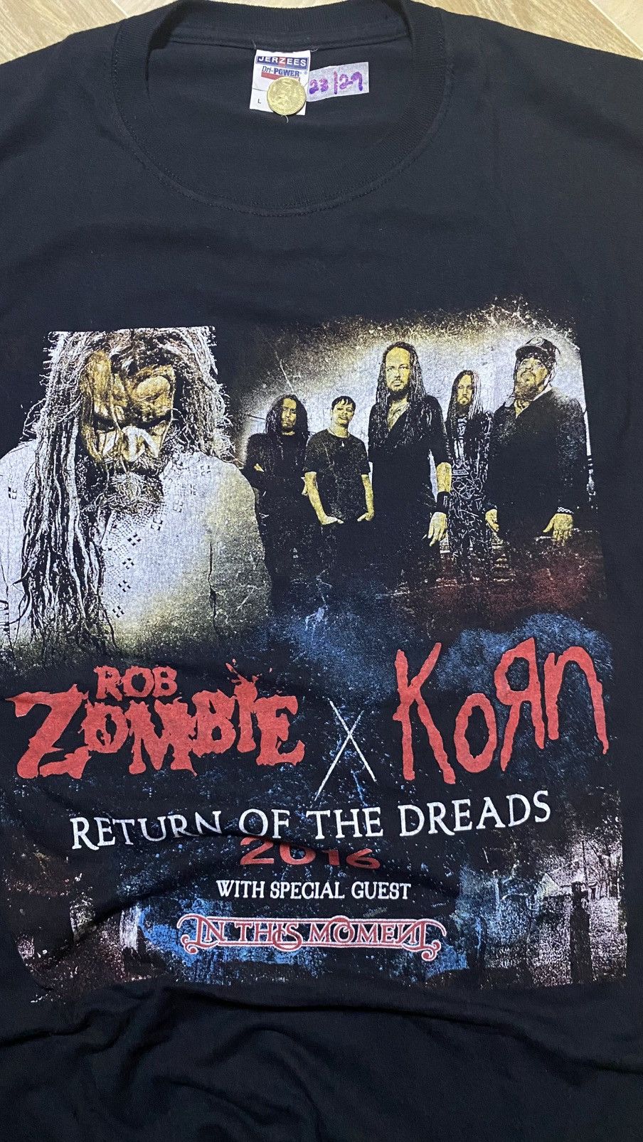 Band Tees × Jerzees Rob Zombie x Korn - Return Of The Dreads Size US L / EU 52-54 / 3 - 3 Thumbnail