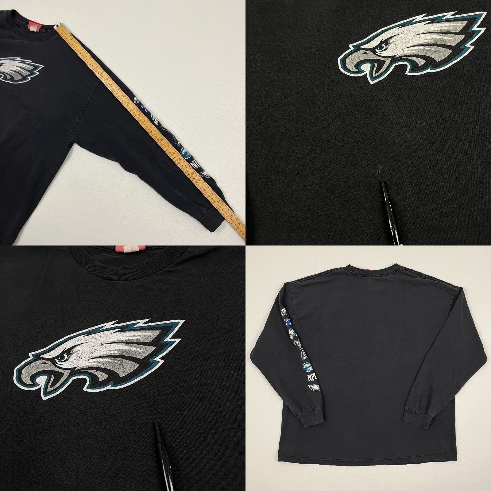 Reebok VINTAGE Reebok Philadelphia Eagles Shirt Mens XL Black Graphic Print Retro Y2K Logo 2000s Size US XL / EU 56 / 4 - 8 Thumbnail