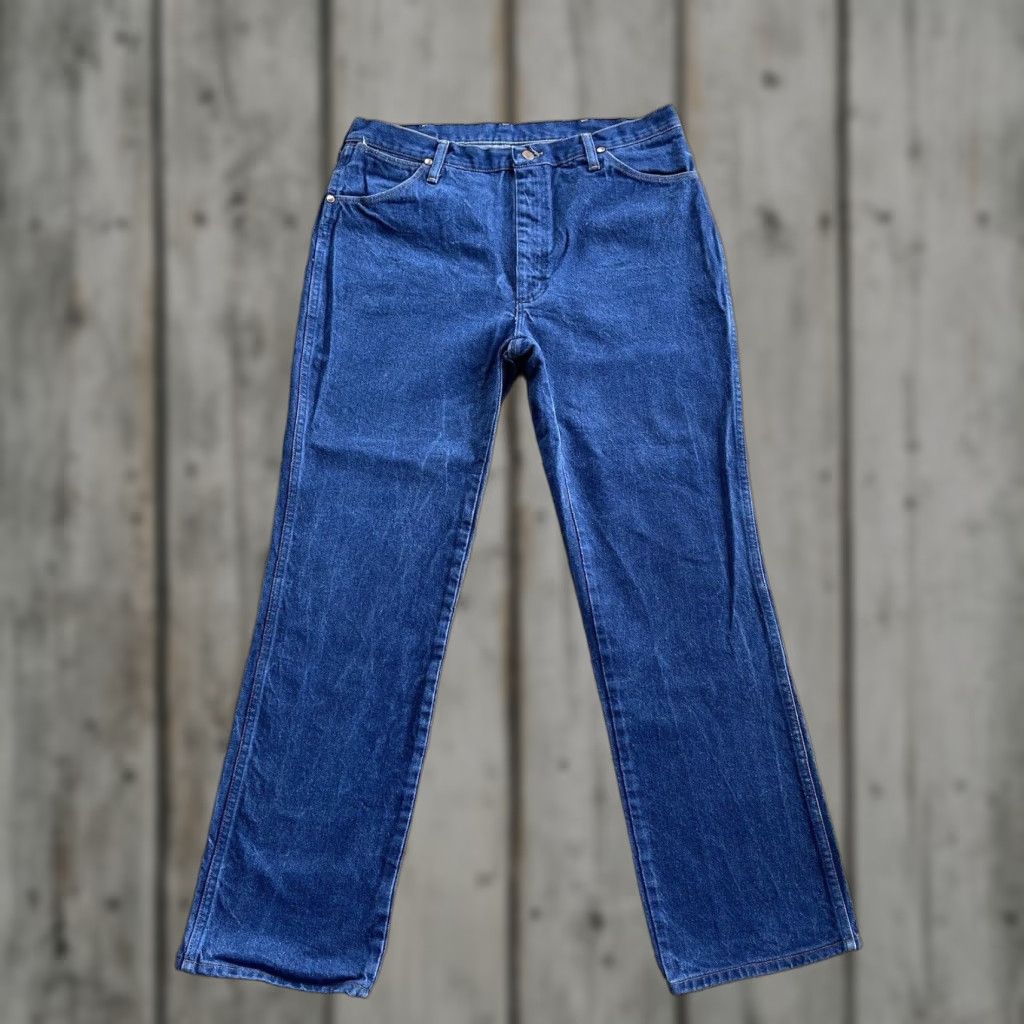 Wrangler VINTAGE Wrangler Jeans Mens 36x32 Denim Straight Fit 90s Cowboy Cut Blue Mens Jeans Size US 36 / EU 52 - 1 Thumbnail