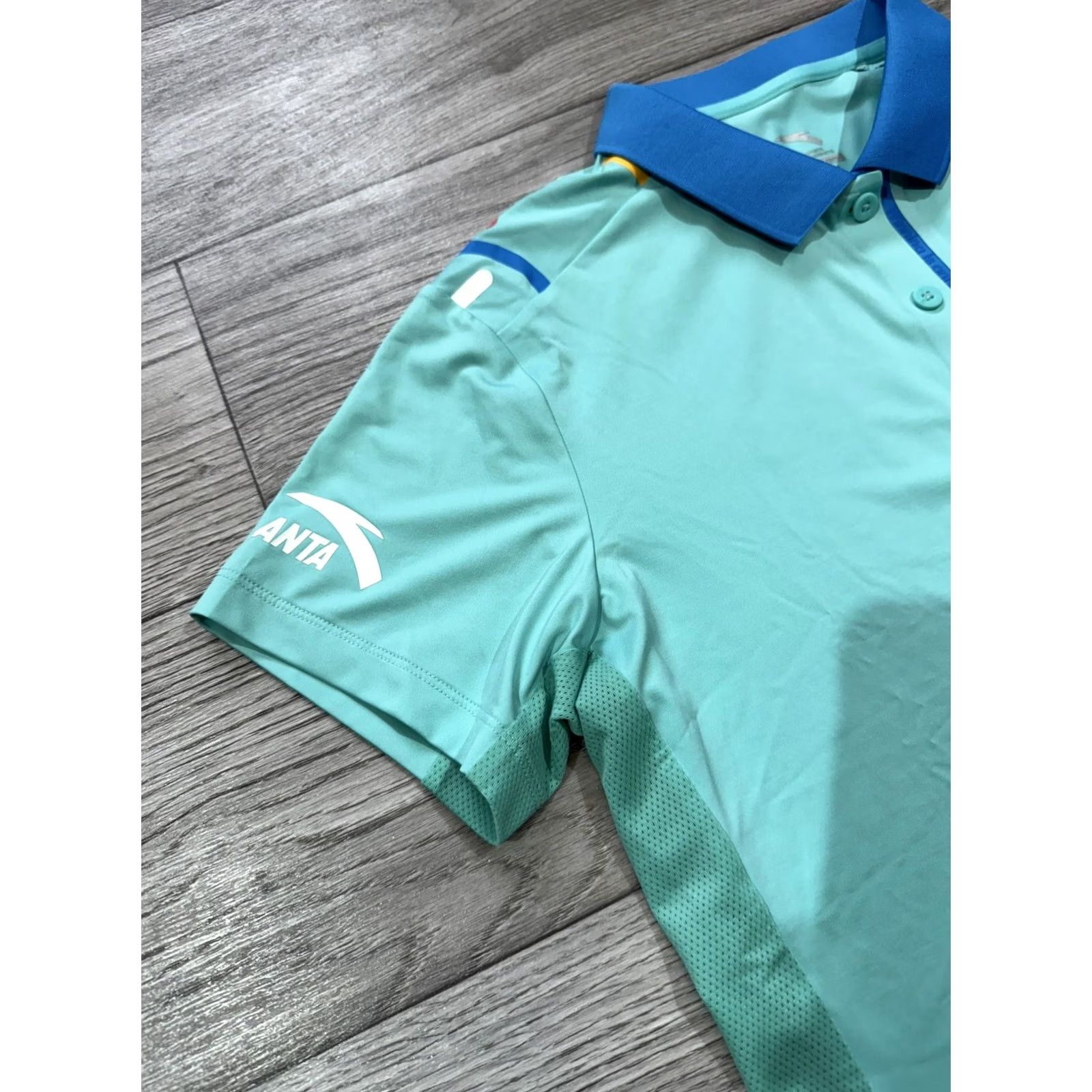 Vintage Anta Olympic Games Tech Polo Shirt Women’s M Tiffany Size M / US 6-8 / IT 42-44 - 5 Thumbnail
