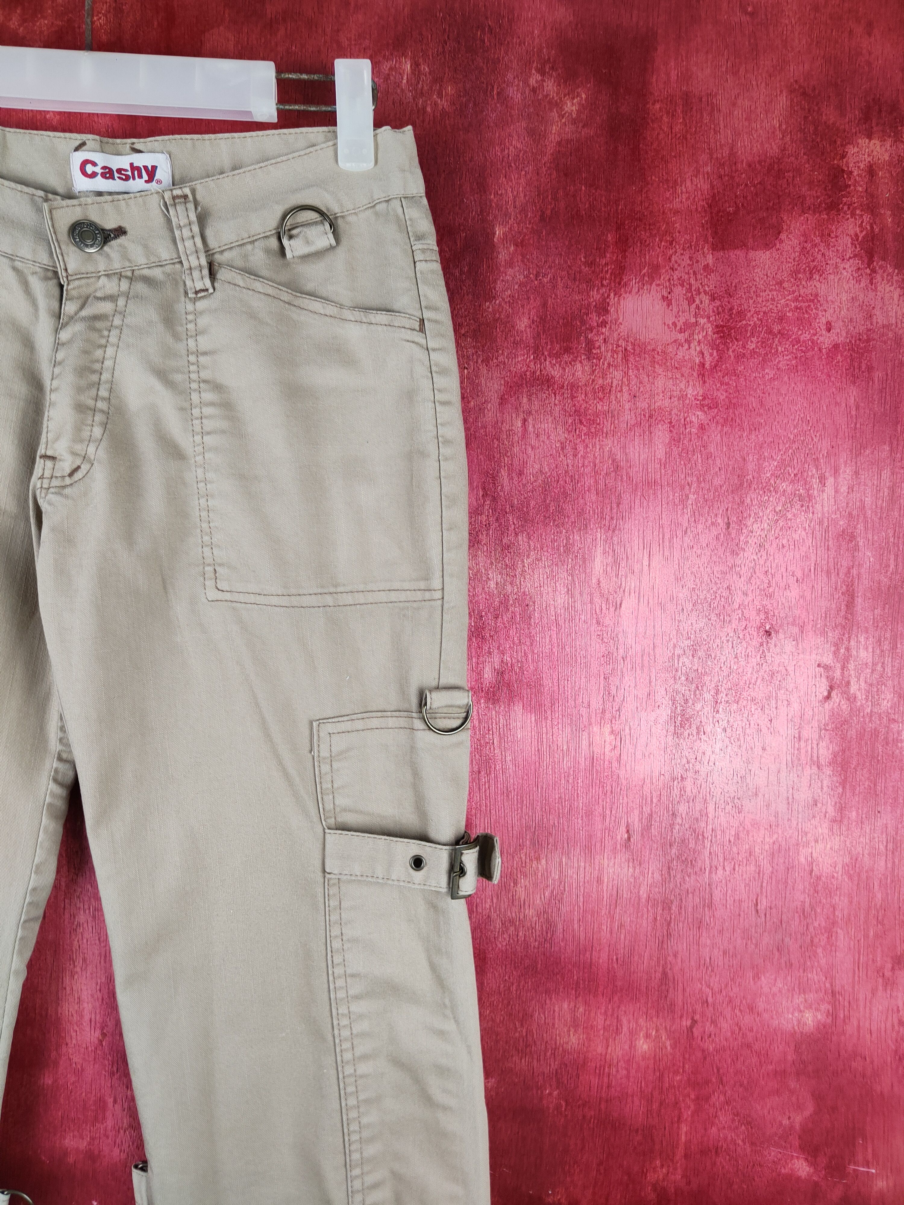 Japanese Brand Cashy Beige Multipocket Tactical Cargo Pants #S1259 Size 28" / US 6 / IT 42 - 5 Thumbnail