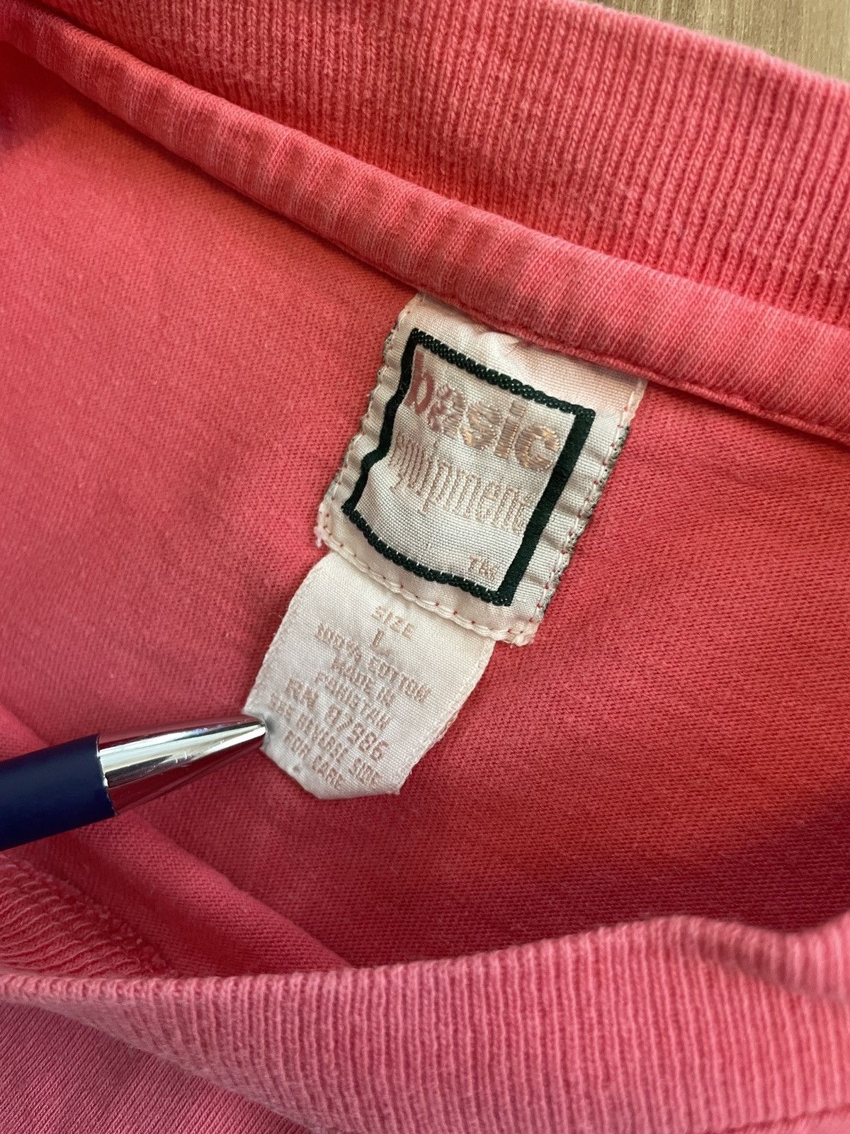 Other Vintage Basic Equipment Men's Salmon Pink Pocket Retro 90s Size US L / EU 52-54 / 3 - 3 Thumbnail