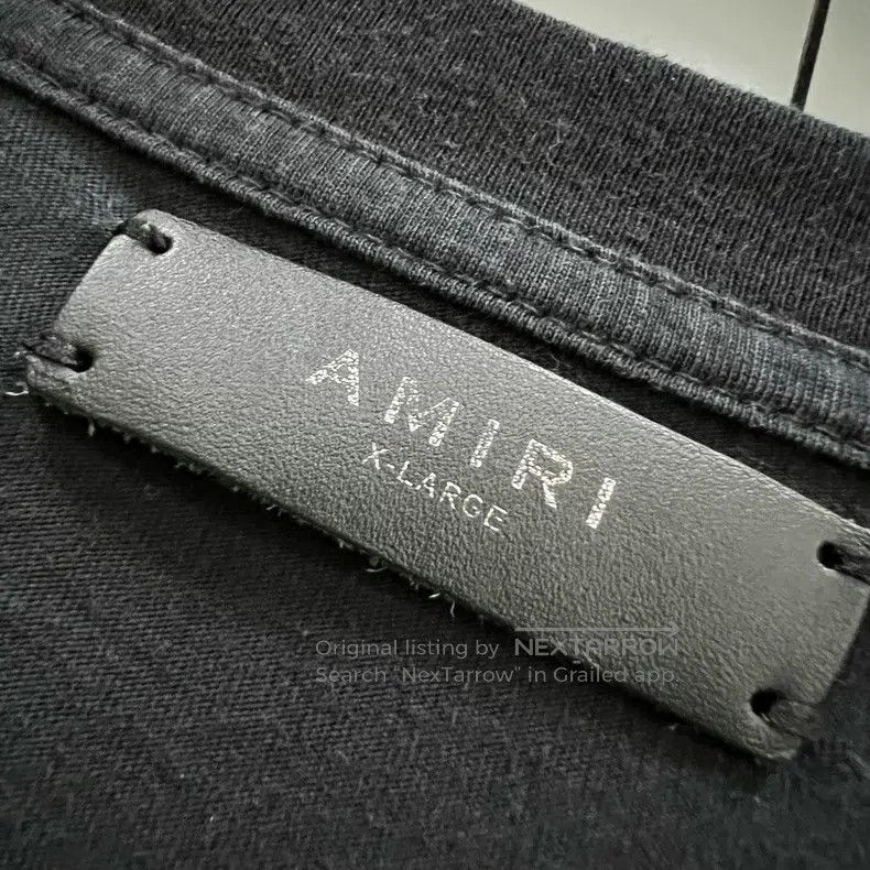 Amiri Amiri Size XL Black letter printed short sleeves Size US XL / EU 56 / 4 - 2 Thumbnail