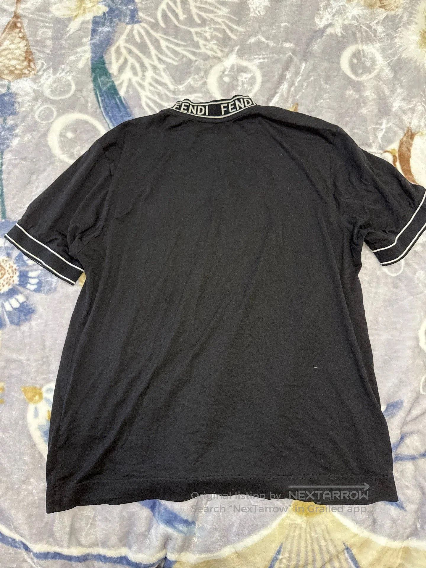 Fendi Fendi High-Neck Logo Ribbed Collar T-Shirt L. Size US L / EU 52-54 / 3 - 2 Thumbnail