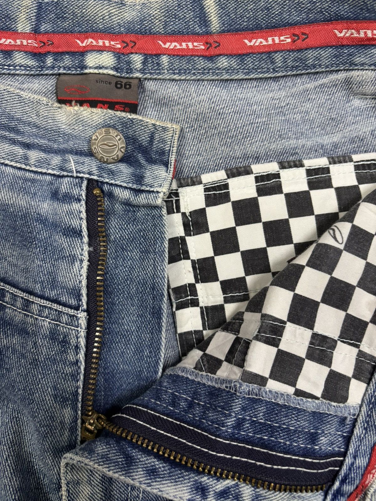 Vans Vintage Y2K Vans Double Knee Style Baggy Distressed Jeans Size US 30 / EU 46 - 19 Thumbnail
