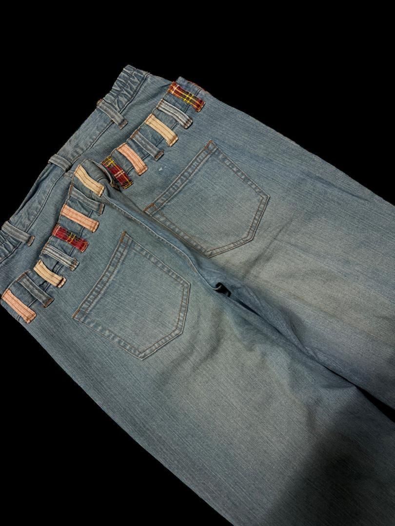 Tornado Mart Sick Japanese Smile Land Double Waist Rusty Mudwash Baggy Size US 29 - 17 Thumbnail