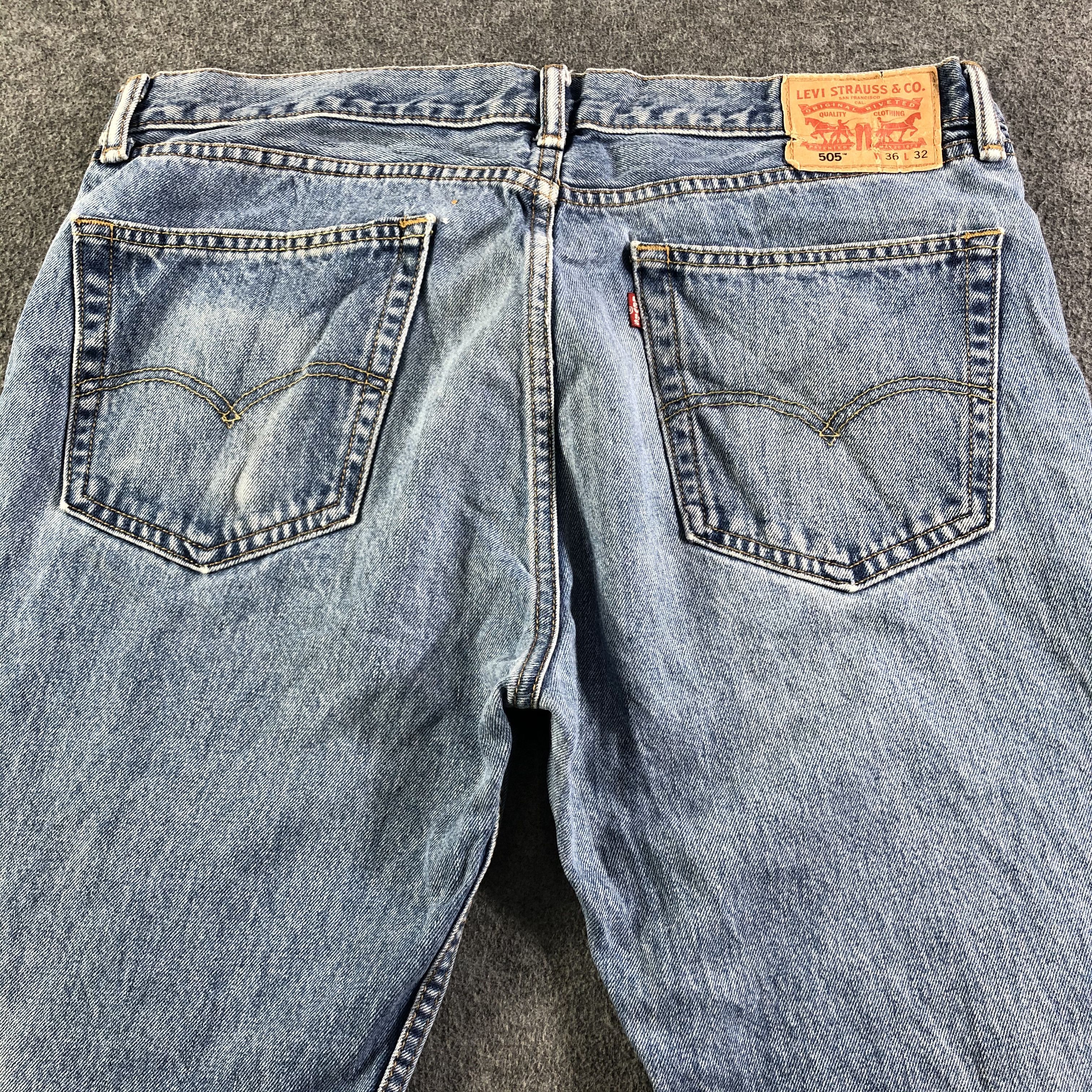 Levi's Vintage Blue Wash Levis 505 Jeans-J3168 Size US 38 / EU 54 - 4 Thumbnail