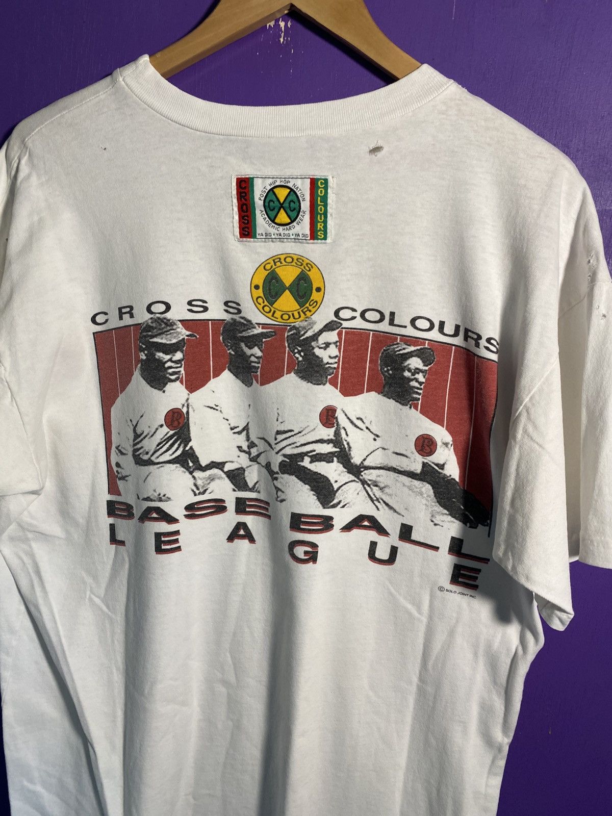 Cross Colours Vintage 90s Cross Colours baseball league t-shirt Size US XL / EU 56 / 4 - 3 Thumbnail