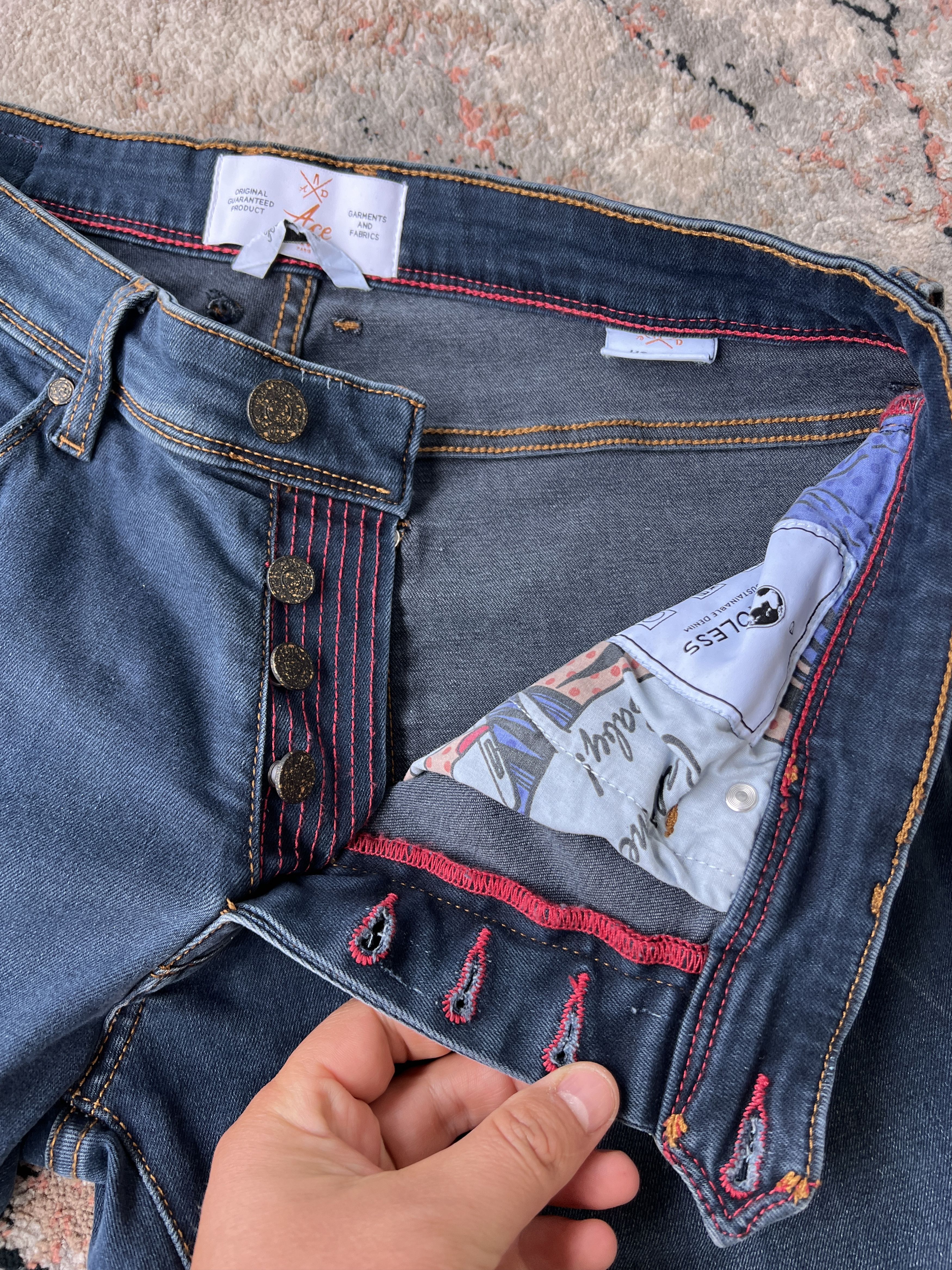 Handmade Ace Denim Paris Handmade Jeans Size US 34 / EU 50 - 4 Thumbnail