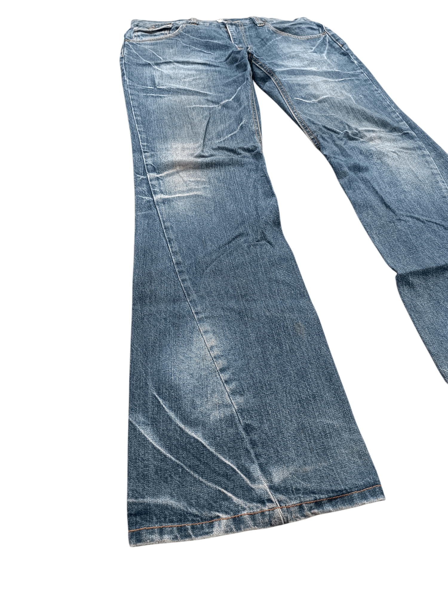Japanese Brand Nylaus Jeans Flare Distressed Denim Style Size US 34 / EU 50 - 6 Thumbnail