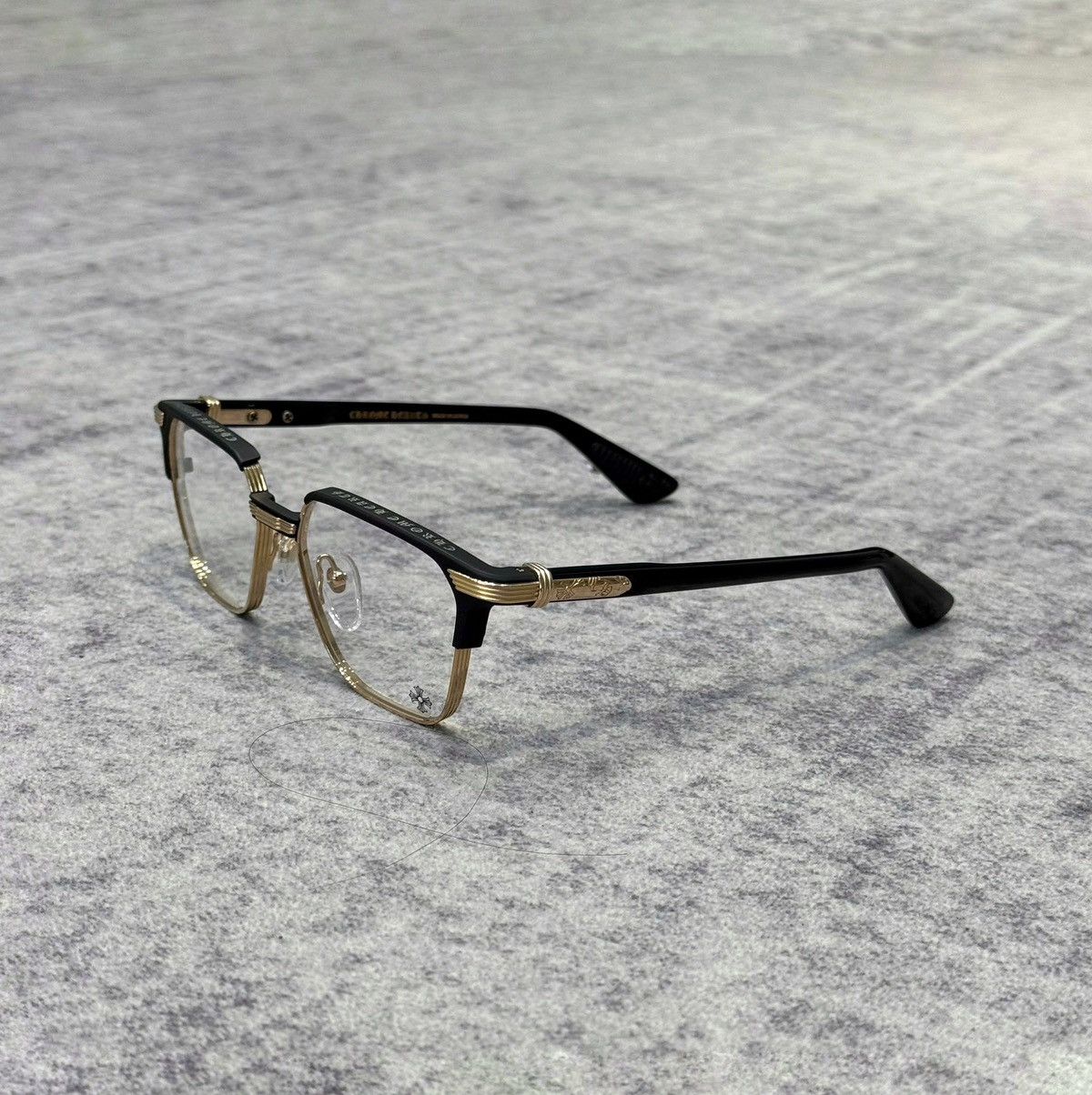 Chrome Hearts CHROME HEARTS BLAZIN MATTE BLACK / GOLD PLATED - BLACK - PLASTIC Size ONE SIZE - 1 Thumbnail