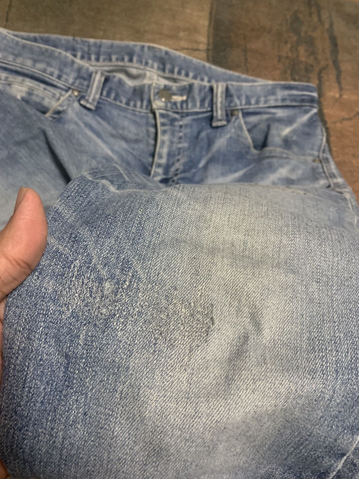 Japanese Brand × Tornado Mart TORNADO MART SLIM SKINNY WHISKERED BORO WASHED JAPANESE Size US 32 / EU 48 - 20 Thumbnail