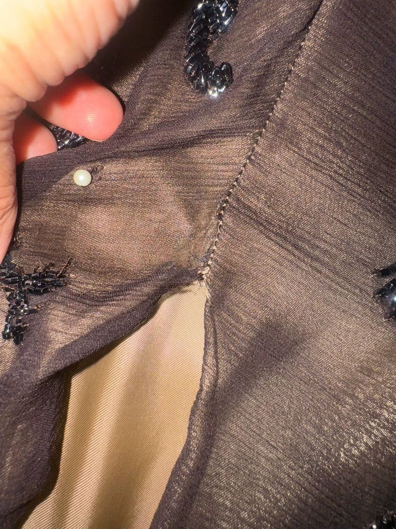 Dries Van Noten DRIES VAN NOTEN size:36 Brown out-of-print show style bead Size 35" - 6 Thumbnail